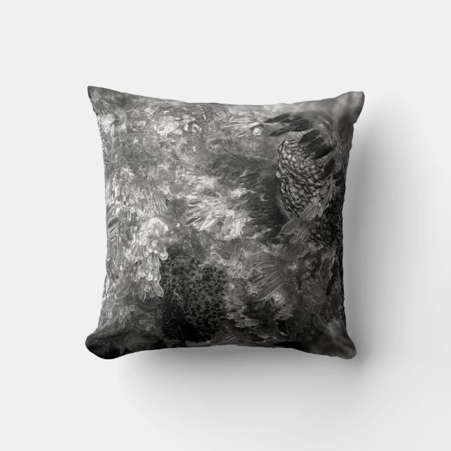 Coussin Couches de cristaux gris (Recto)