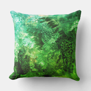 Coussin Couches de cristaux verts