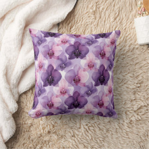 Coussin Couches de dégradé d'orchidées violettes