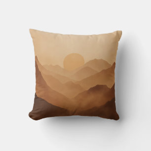 Coussin Couches de montagne du coucher du soleil