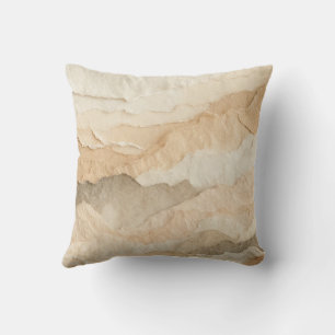 Coussin Couches déchirées texturées organiques naturelles