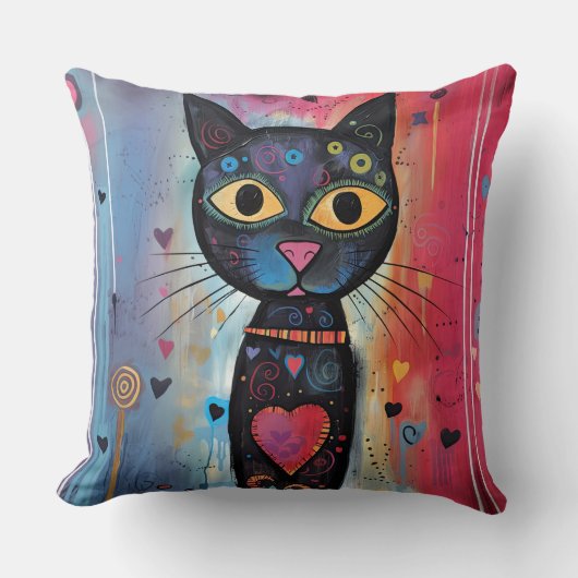 Coussin Couleur Abstrait Jaune Oreille Jaune (Recto)