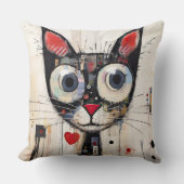 Coussin Couleur Abstrait large chat Jeu d'oreiller (Recto)