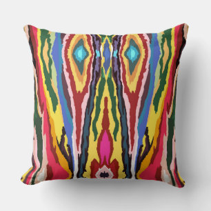 Coussin Couleur Abstraite Conception Coton Jeu d'Oreiller