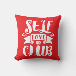 Coussin Couleur Arrière - plan personnalisé Self Love Club