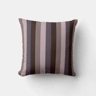 Coussin Couleur Aubergine Rayures Intemporelles