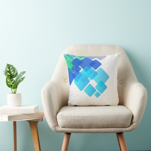 Coussin Couleur bleu abstrait (Chaise)