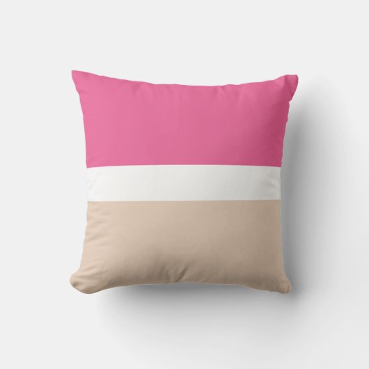 Coussin Couleur Bloc rose Beige (Recto)