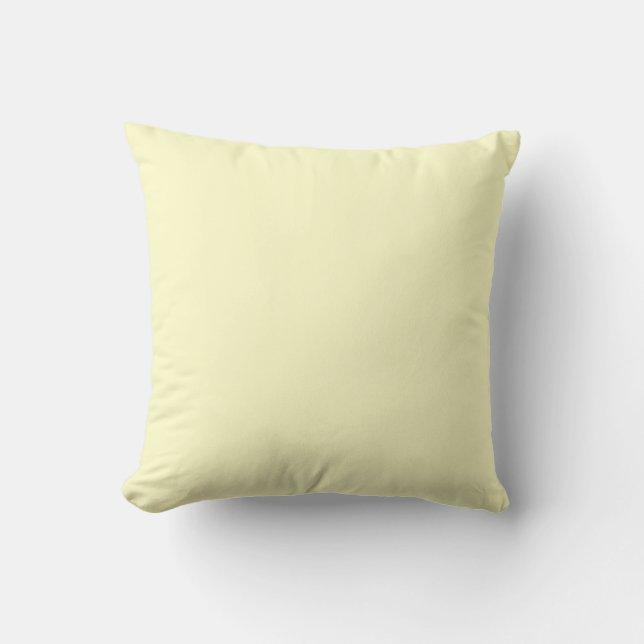 Coussin couleur crème uni ivoire blanc clair jaune (Recto)