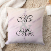 Coussin Couleur d'aquarelle de la crème violette de mariée (Couverture)