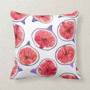 Coussin Couleur d'aquarelle des tranches de fibres