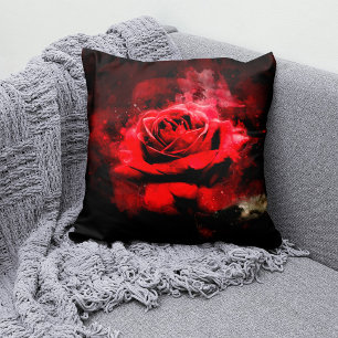 Coussin Couleur de fleur rouge - bb