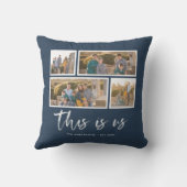 Coussin Couleur de fond modifiable Cette collage de photos (Verso)