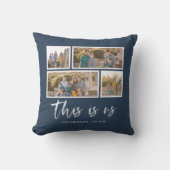 Coussin Couleur de fond modifiable Cette collage de photos (Recto)