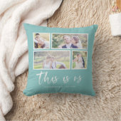 Coussin Couleur de fond modifiable Cette photo en collage (Couverture)