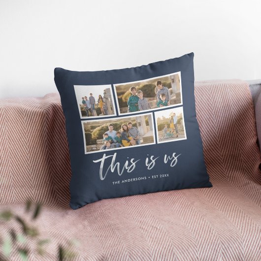 Coussin Couleur de fond modifiable Cette photo est collage