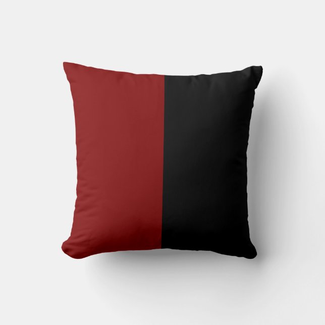Coussin Couleur de fractionnement noir et marron. (Recto)