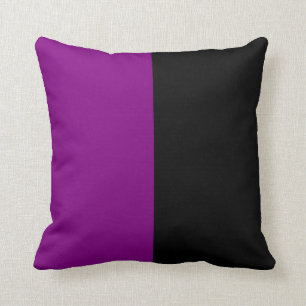 Coussin Couleur de fractionnement noire et violette