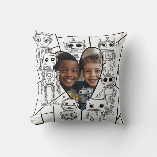 Coussin Couleur de la photo du robot (Recto)