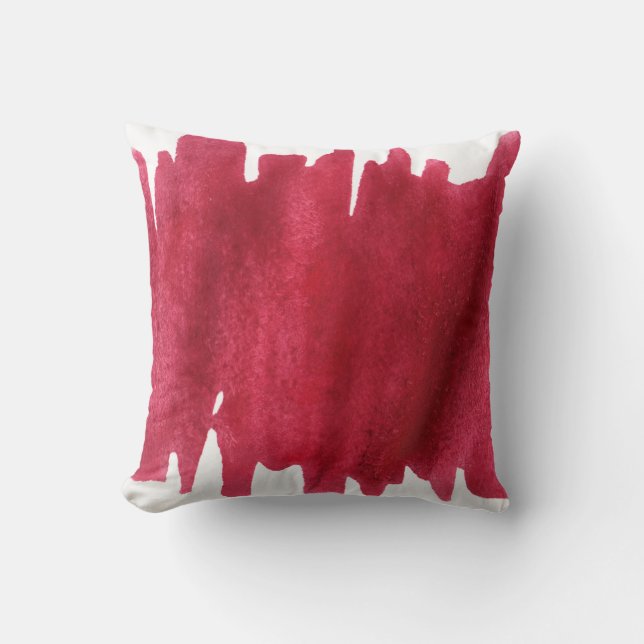 Coussin couleur de l'eau peinte abstraite (Recto)