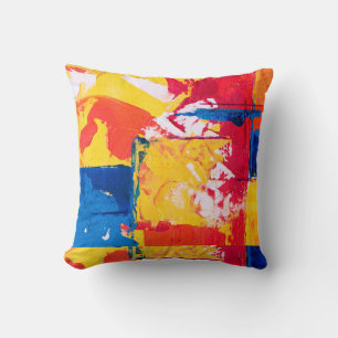 Coussin Couleur d'eau Abstraite