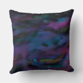 Coussin Couleur d'eau abstraite fumé (Verso)