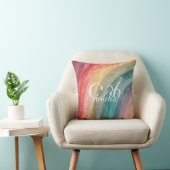 Coussin Couleur d'eau douce Personnalisée Arc-en-ciel (Chaise)