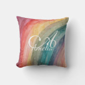 Coussin Couleur d'eau douce Personnalisée Arc-en-ciel (Recto)