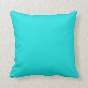 Coussin Couleur décorative simple bleue turquoise solide
