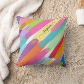 Coussin Couleur Diagonale, Nom, Peinture Abstraite (Couverture)