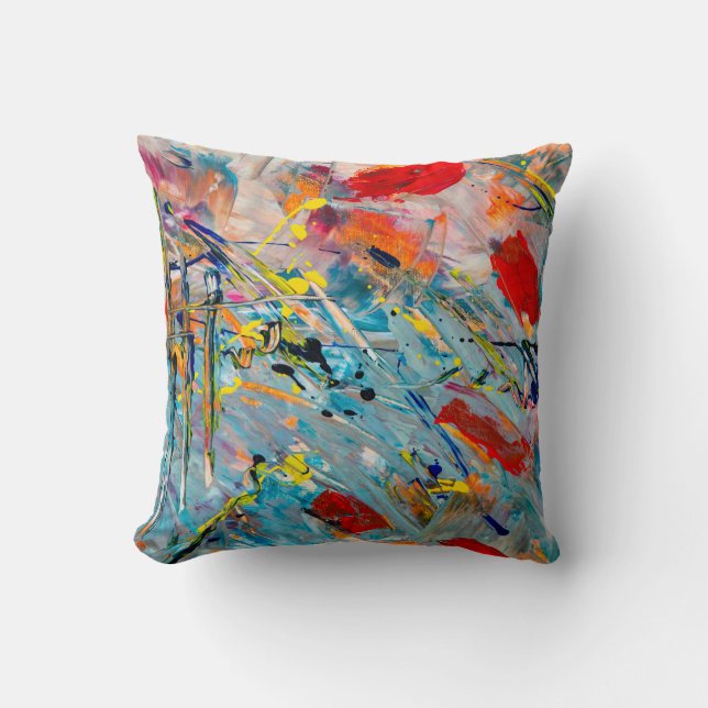 Coussin couleur eau simple (Recto)