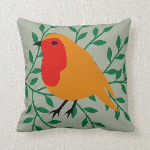 Coussin Couleur florale animale de coutume de feuille