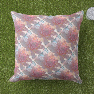COUSSIN COULEUR FLORALE/ROSE