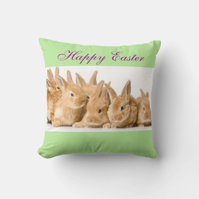 Coussin Couleur mignonne adorable de coutume de lapins de (Recto)