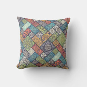 Coussin Couleur Motif Diagonal Jeu d'oreiller