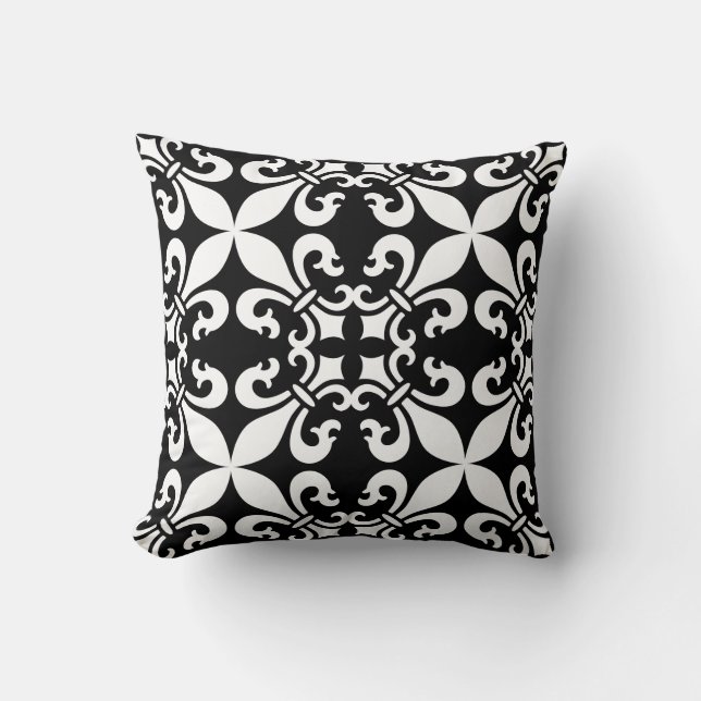 Coussin Couleur personnalisable de French Fleur de Lys (Recto)