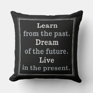 Coussin Couleur personnalisée Motivational Devis lancer de