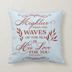 Coussin Couleur Personnalisée, Verset Biblique, Psaumes 93