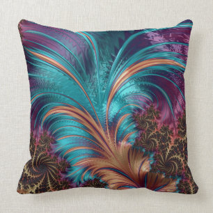 Coussin Couleur Plumes fractées multi-couleurs