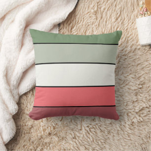 Coussin Couleur Rouge Blanc Vert Noël Sur Papier Texté
