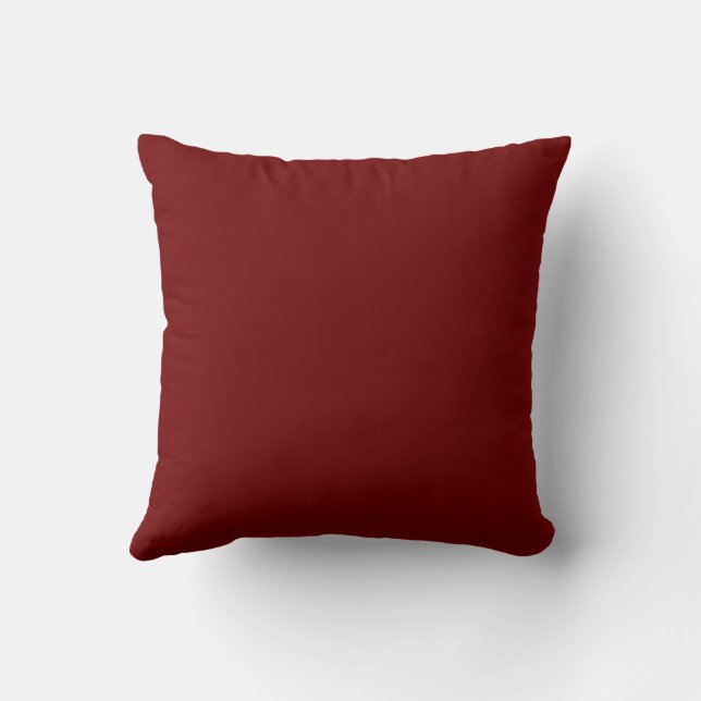Coussin Couleur rouge sang noir uni (Verso)