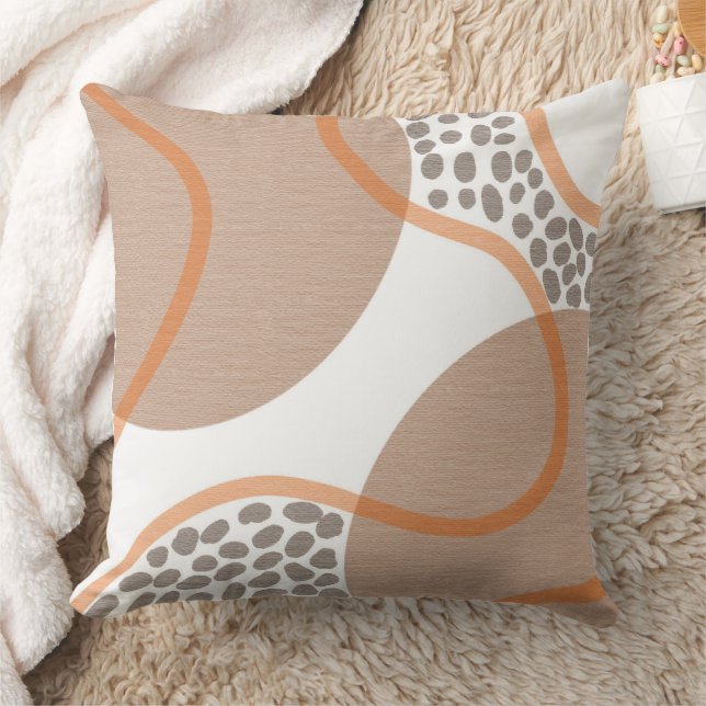 Coussin Couleur rouille Tons géométriques de la Terre (Couverture)