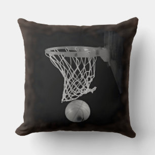 Coussin Couleur Sepia Basketball Gros plan