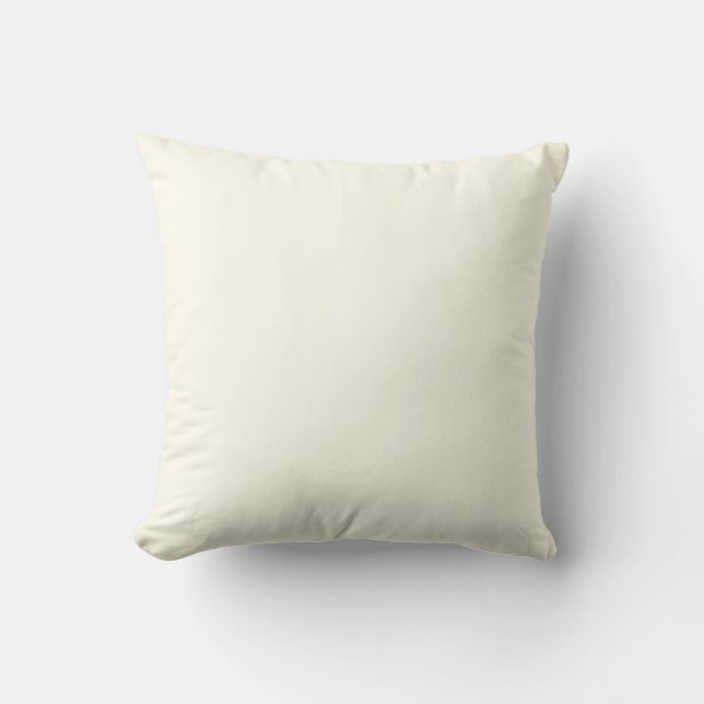 Coussin Couleur solide blanc-blanc ivoire (Recto)