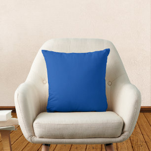 Coussin Couleur solide bleu Cobalt
