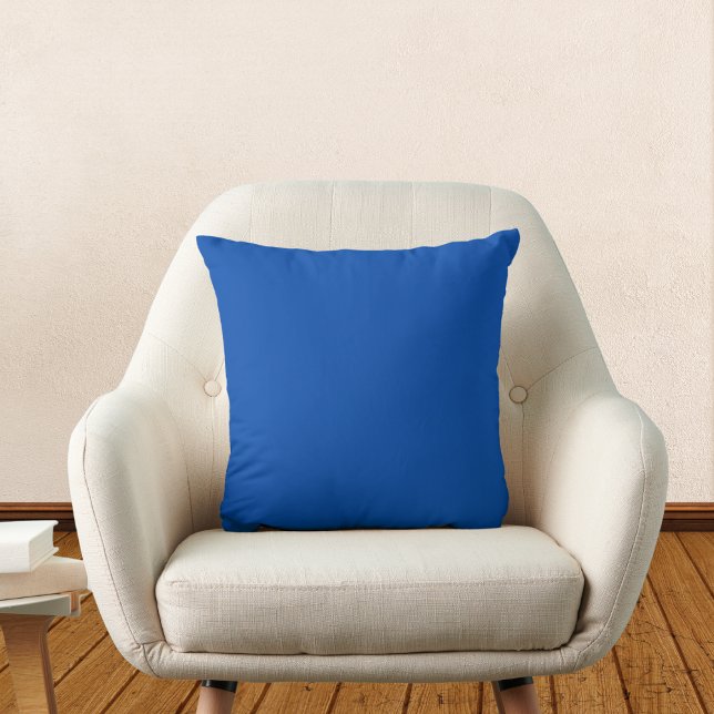Coussin Couleur solide bleu Cobalt (Créateur téléchargé)