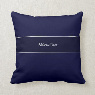 Coussin Couleur solide Marine Bleu Moderne Design