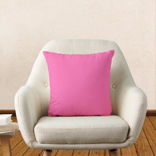 Coussin Couleur solide rose chaud