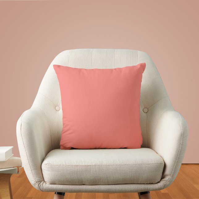 Coussin Couleur solide rose corail (Créateur téléchargé)