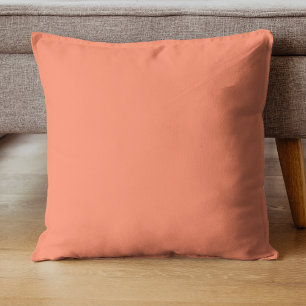 Coussin Couleur solide rose saumon Couleur tendance